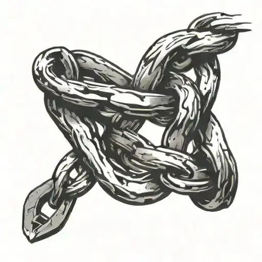 Create A Tattoo Of A Broken Chain To Symbolize Breaking Free From The Chains Of Addiction