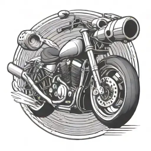 Gun Barrel Morphing Into A Speeding Motorcycle On A Race Track