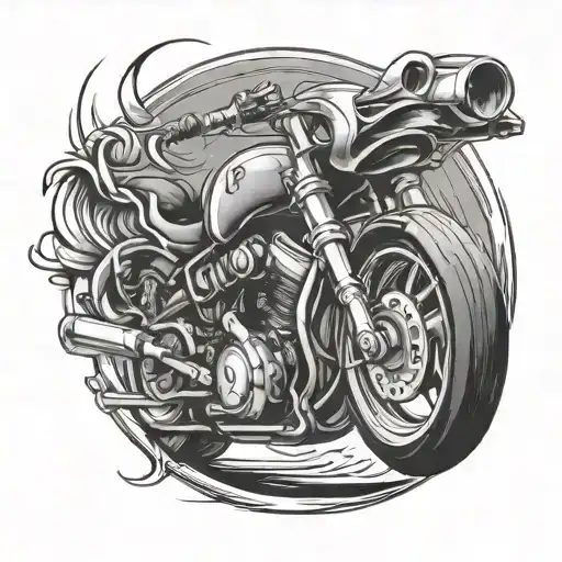 Gun Barrel Morphing Into A Speeding Motorcycle On A Race Track