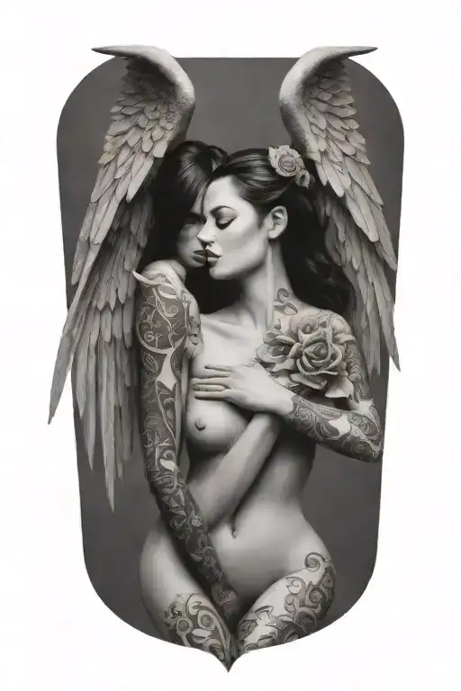 Sexy Angel And Sexy Devil Woman