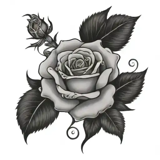 Snkake And Rose Surrounded