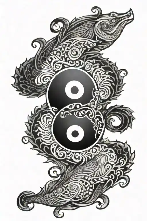 Peixes Yin Yang Symbol