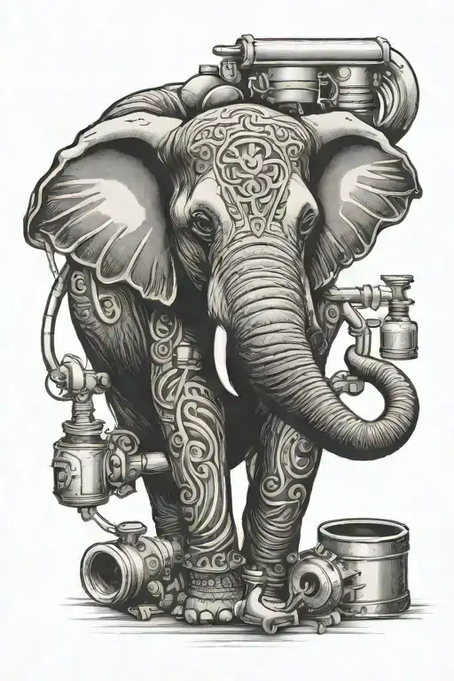 Elephant And Plumbing Tools