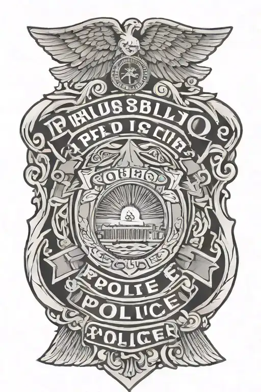 Pueblo Police Badge Intertwined
