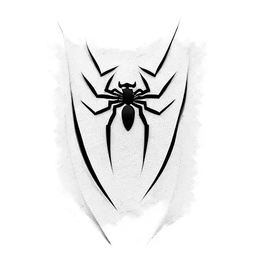 Spider Man Chest Logo Intertwined With Todd Mcfarlane Style Webbing