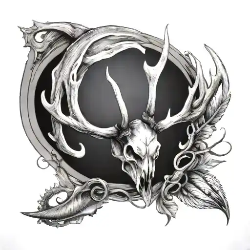 Deer Antler And Fish Hook