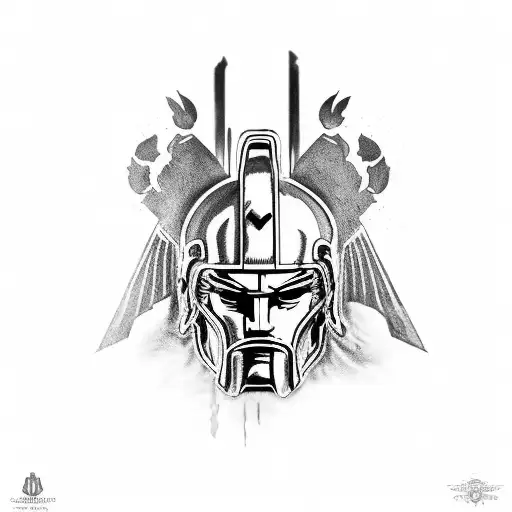 Spartan Kneeling In Blood