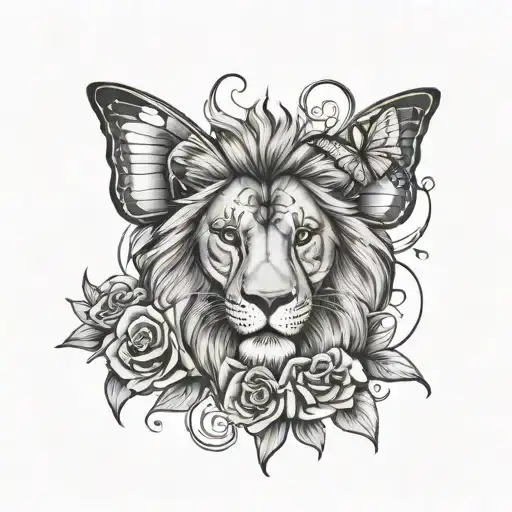 Butterfly Lion Heart Rose Star