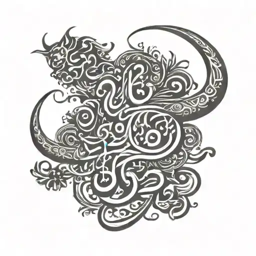 Persian Calligraphy Representing Strength