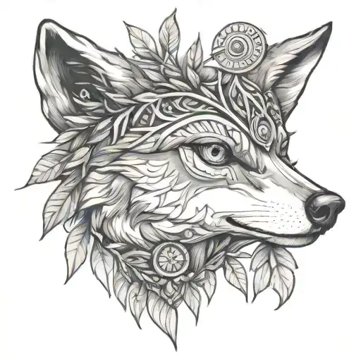 3Rd Eye Wolf With Olive Branch