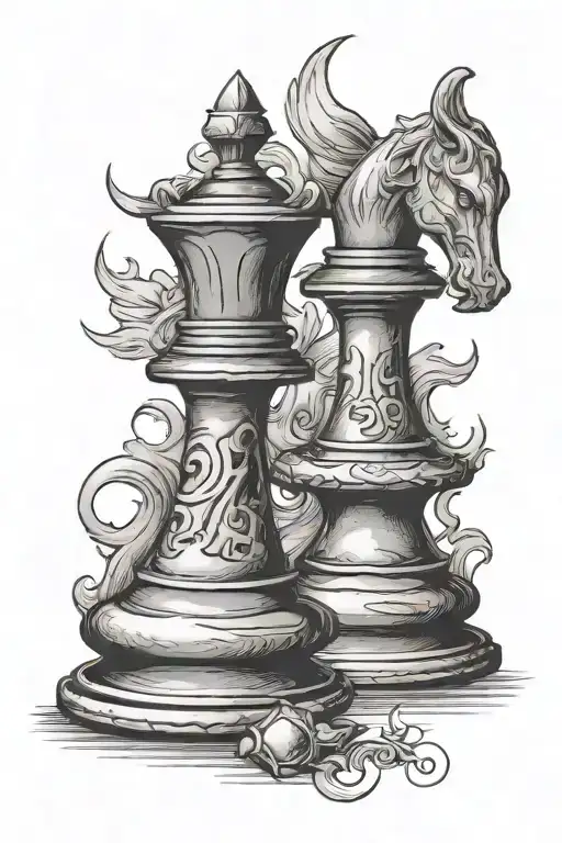 Pawn And Rook Chess Piece