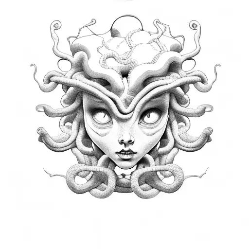 Medusa With Puff Bun And