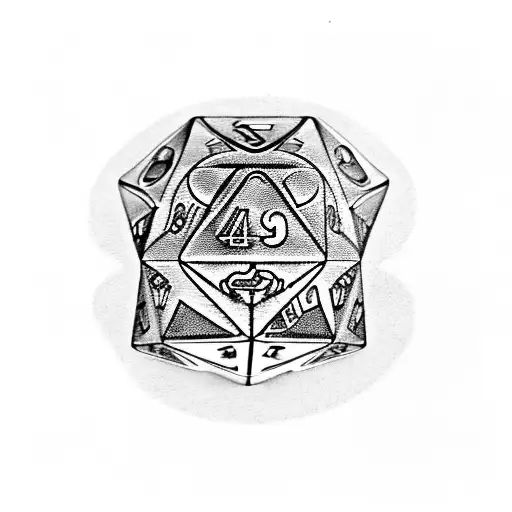 A Dungeons And Dragons Dice Surrounded By Electrical Circuitry