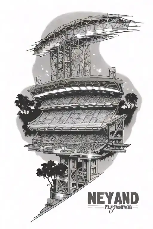 Create A Half Sleeve Tattoo Of Neyland Stadium At Night With Police Lights Shining On It