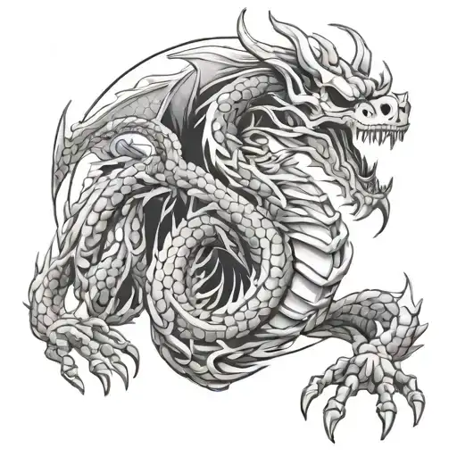 Japanese Skeleton Dragon