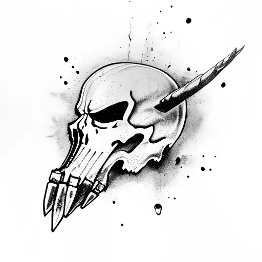 Punisher Skull With Raven