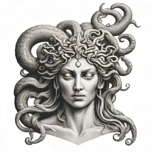 Medusa Greek Mythology Renaissance Style