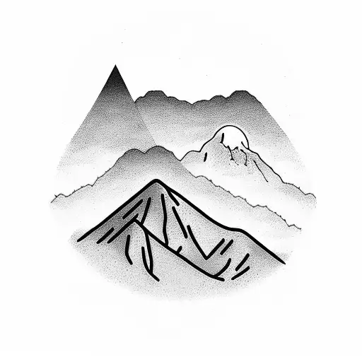 A Relaxing Mountain With A Silhouette Of My Wife