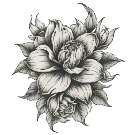 Birth Flower Large Arm