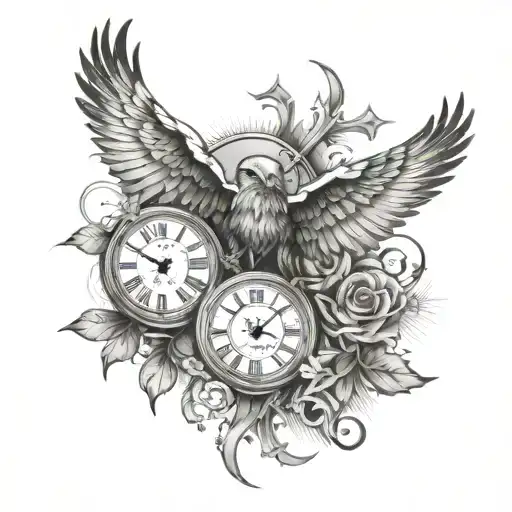 Incognito With Time With Hawks And Doves Roman Numeral Iii And Faith Crosses Half Sleeve