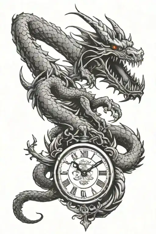 A Long Dragon And Pendant Watch