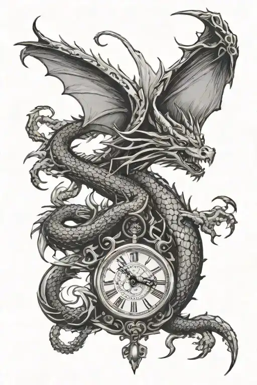 A Long Dragon And Pendant Watch