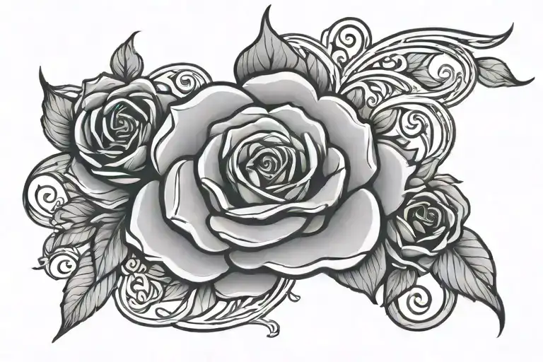 Fire And Rose Symbol