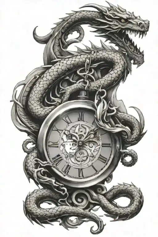 A Long Dragon And Pendant Watch