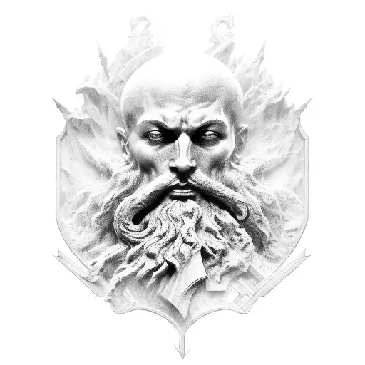 Victory Statue With Gothic Background