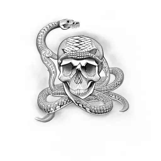 Skull And Snake