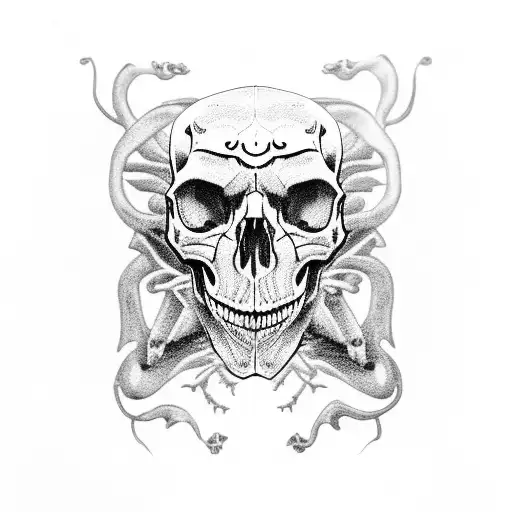 A Skull Of A Jaguar In The Jungle