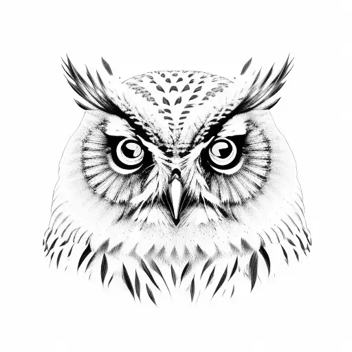 Wise Owl In Mountain Forest