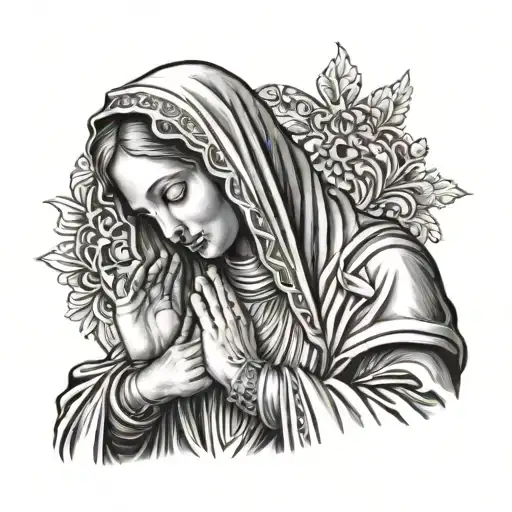Virgin Mary Praying Hands