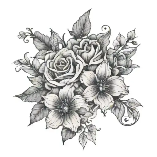 Dainty Floral Chest Piece