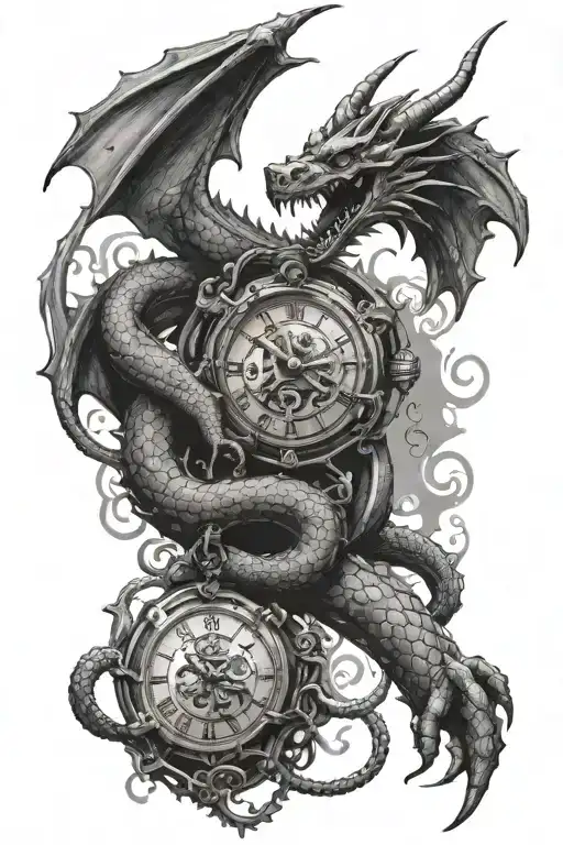 A Long Dragon And Pendant Watch