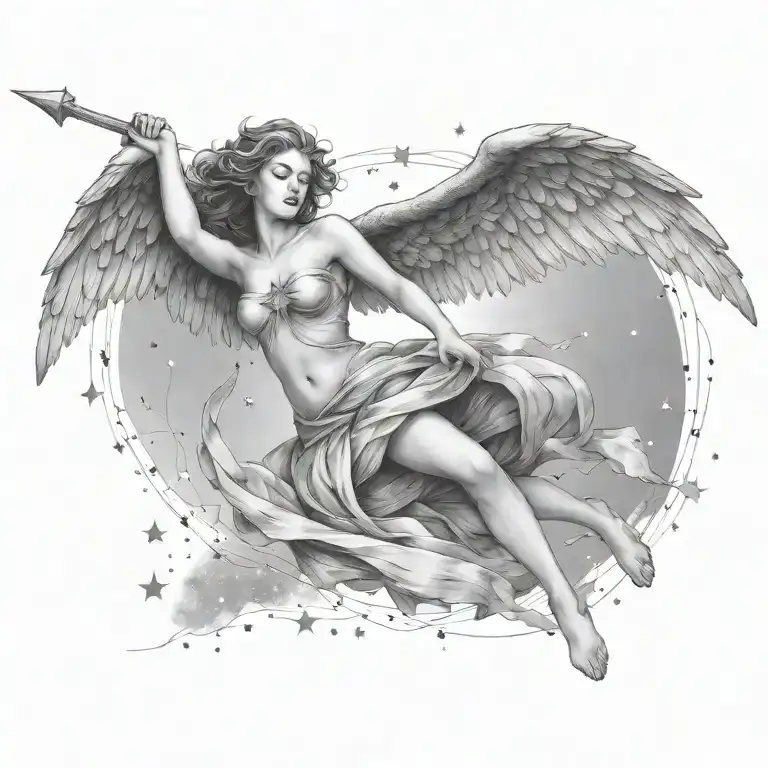 Flying Angel Falling Star Constellation