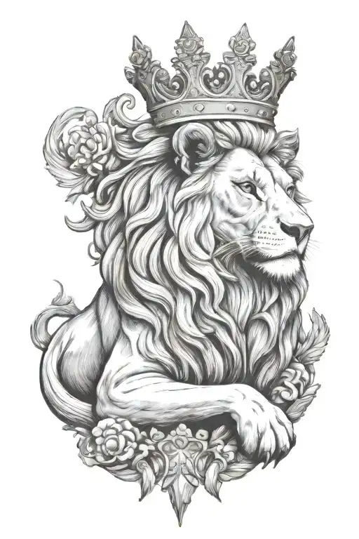 Lion Wearing A Crown