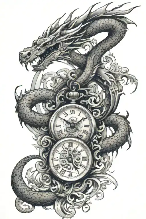 A Long Dragon And Pendant Watch