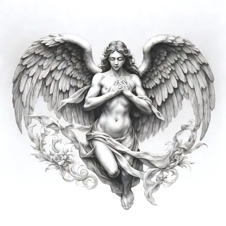 Flying Angel Holding Hands Reaching Towards Living A Fulfilling