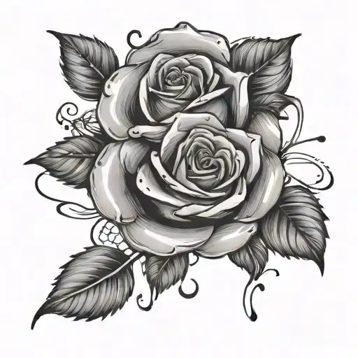 Rose With Musical Notes Flowing