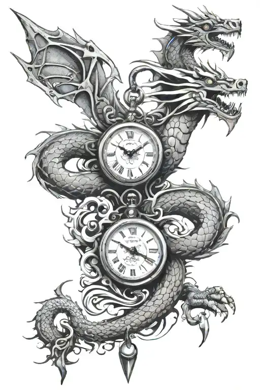 A Long Dragon And Pendant Watch