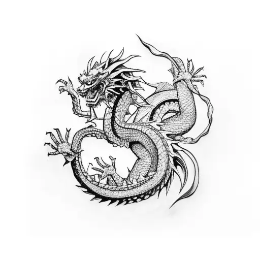 Japanese Dragon With Some One Piece References