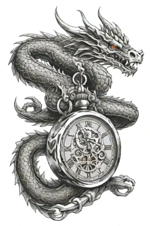 A Long Dragon And Pendant Watch
