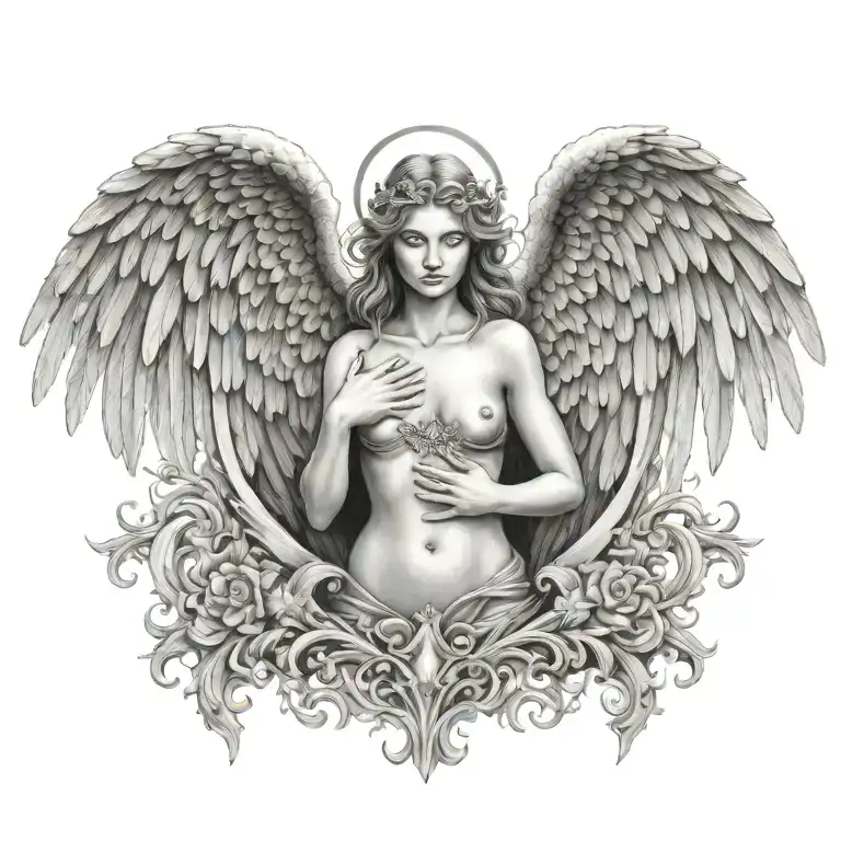 Angel Heaven Gates Across Chest