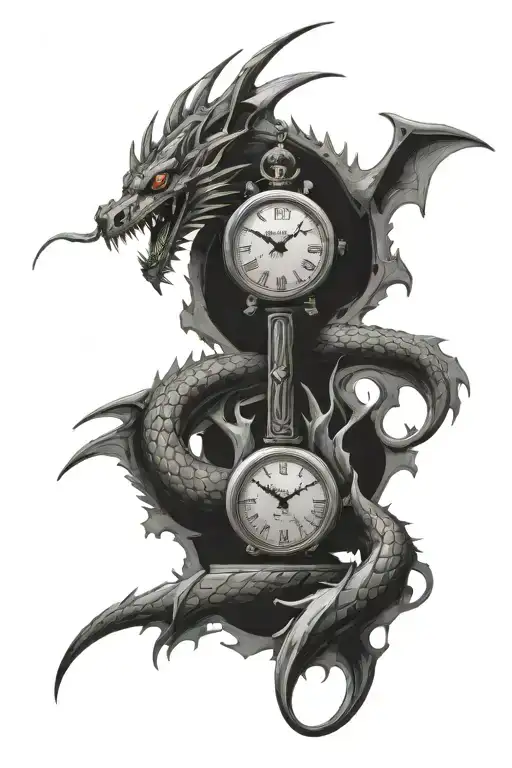 A Long Dragon And Pendant Watch