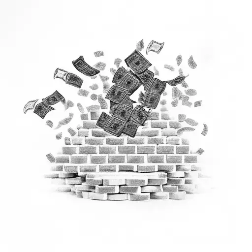 Bricks On Fire With Money