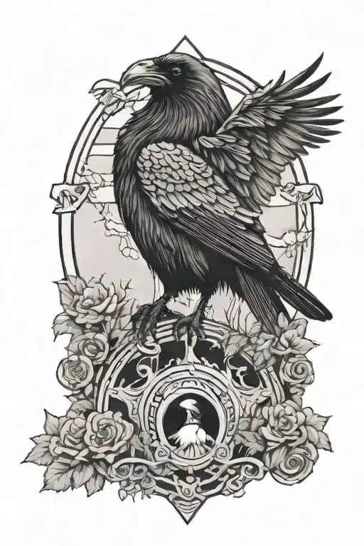 Raven Death Tarot Card Cemetery