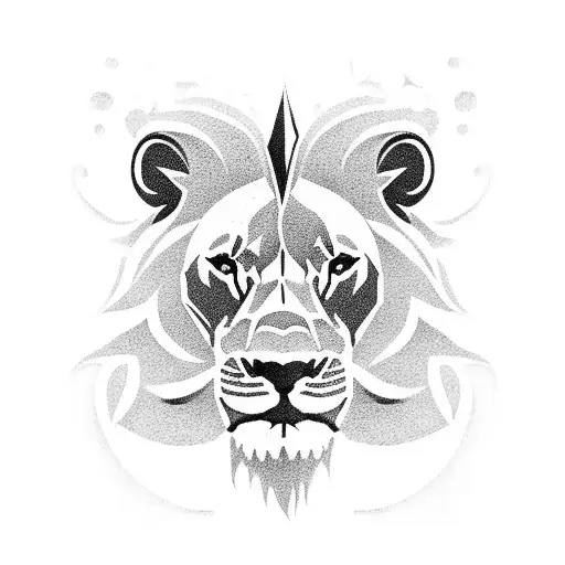 Pauldron With Large Lion Centered And Vines Around It