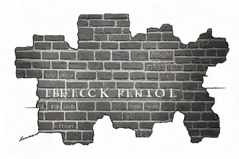 Brick Wall With Script