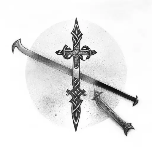 Irish Cross With Sword